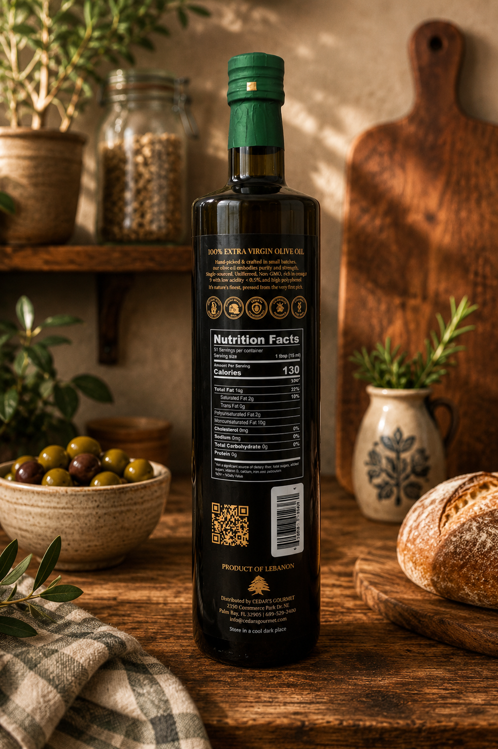 Extra Virgin Olive Oil (EVOO) - 750ml – Cedar's Gourmet